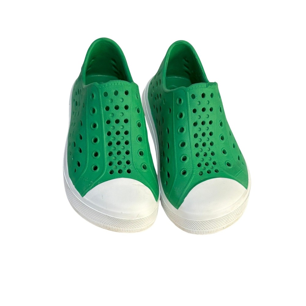 Lily & Dan Green Waterproof Slip On Sneaker 7/8 Casual Vacation Kids Unisex